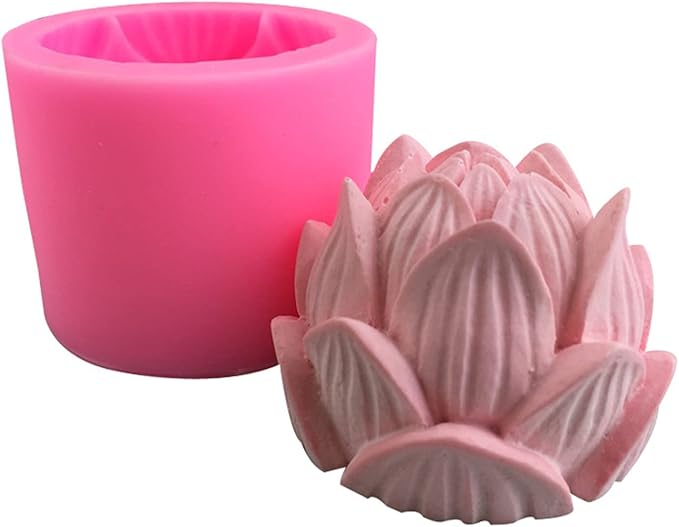 Lotus Flower Silicone Soap Mold Candle Mold Fondant Chocolate Cake Candy Mould by Anktily
