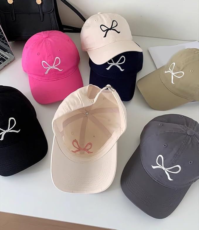 Bow-Tie Baseball Cap for Women Fashion Sun Hats for Women Trucker Hat Y2k Sun Cap Visor Cap Hiking Travel Trendy 2026