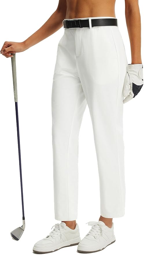 baleaf Women's Golf Pants Straight Leg Stretch Work Travel Pant with Pockets Dressy Bussiness Casual Slacks UPF 50+