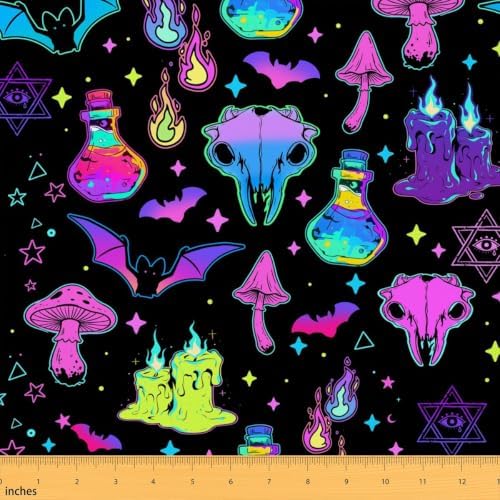 jejeloiu Halloween Bats Fabric by The Yard Soft 2 Yards