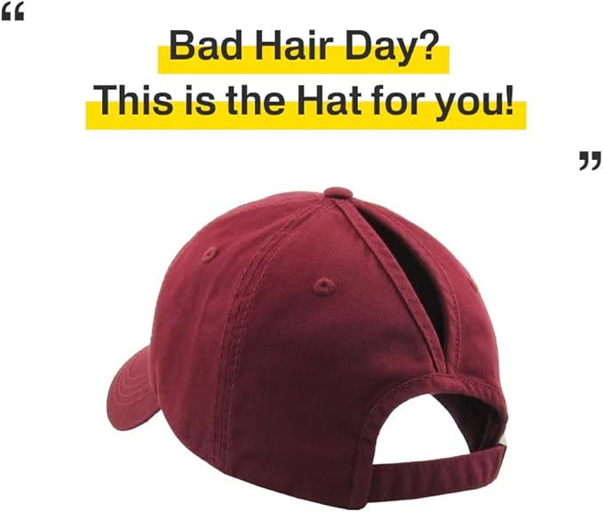 Classic Plain Ponytail Messy High Bun Headwear Adjustable Cotton Trucker Mesh Glitter Hat Baseball Cap