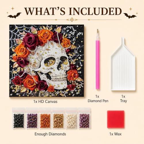 Reofrey DIY Halloween Pearl Art Kits for Adults, 5D Diamond Art Kits B07