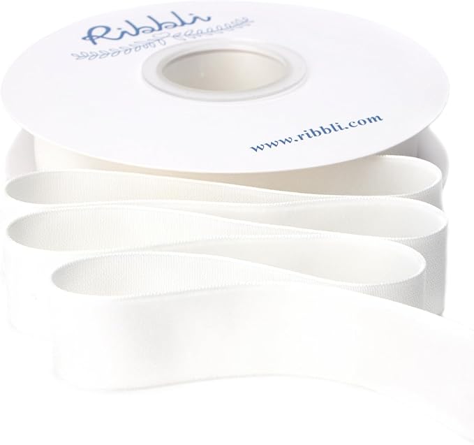 Ribbli Polyester Off White Velvet Ribbon, 1 Inches Continuous10-Yard Spool by Ribbli