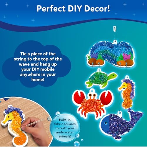 Skillmatics Poke-in Art – Underwater Animals, Wood Craft Kit, Gift for Kids