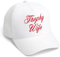 xo, Fetti Trophy Wife Trucker Hat | White, Red Embroidery, Snapback, Adjustable Fit, Bachelorette, Bridal Shower, Bride Gift, Party Hat, Engagement, Wifey