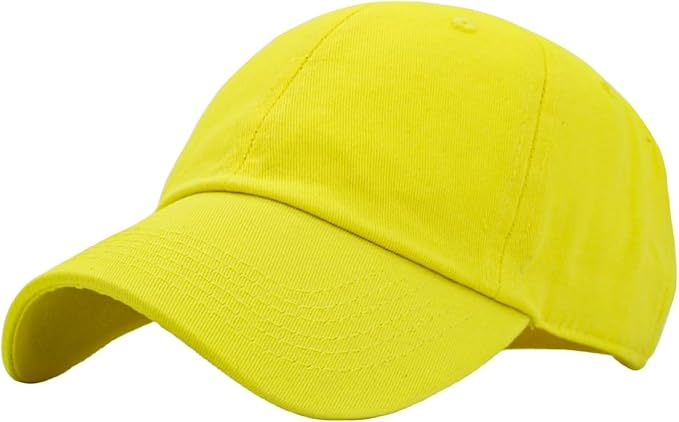 KBETHOS Classic Unisex Cotton Adjustable Low Crown Baseball Cap – Plain Dad Hat