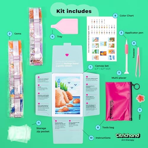 Citrichand Small Diamond Art Kits, Landscape Collection 10 Pack for Adults