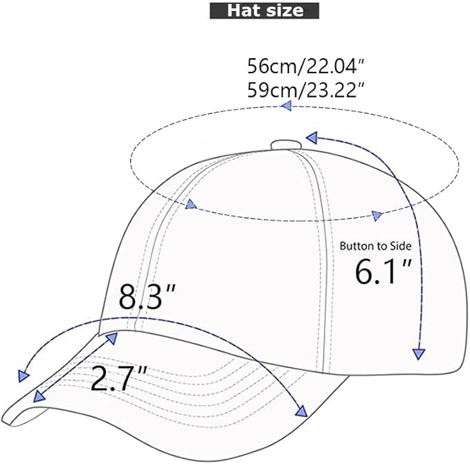 LANGZHEN Unisex Baseball Cap 100% Cotton Fits Men Women Washed Denim Adjustable Dad Hat