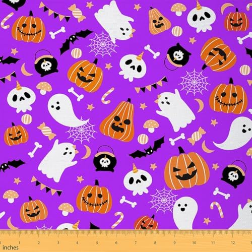 jejeloiu Happy Halloween Fabric by The Yard 2 Yards