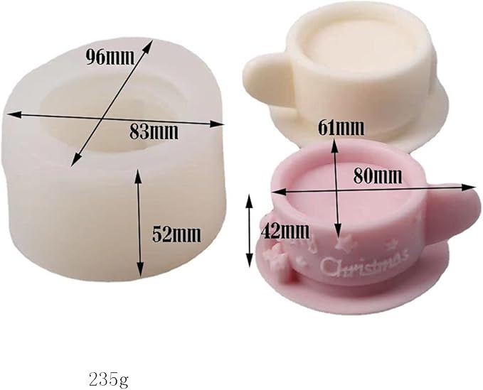 Christmas Milk Tea Cup Shaped Candle Mold - Image 4