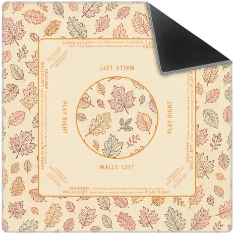 Boho Maple Leaf Fall Mahjong Mat 31.5x31.5Inch