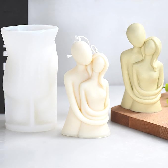 Girl Body Resin Couple Candle Mold by EVERELAMSiliconeMolds
