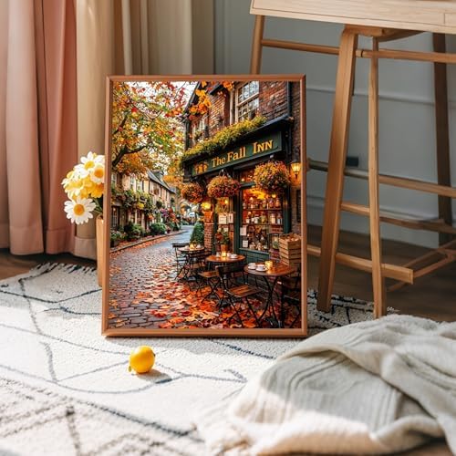 Autumn Paint by Numbers kit for Adults, Fall DIY Painting Kits 16x20inch