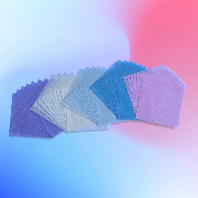 50 Sheets 6 x 6 Inches Natural Fiber Mulberry paper Sheets Square Origami Paper - Image 6