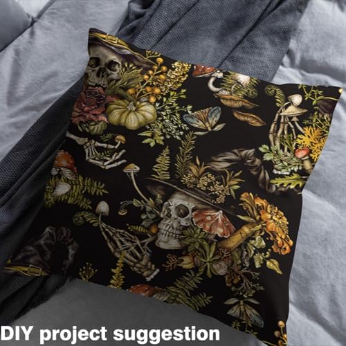 Feelyou Sugar Skull Fabric By The Yard Teens Decorative Soft