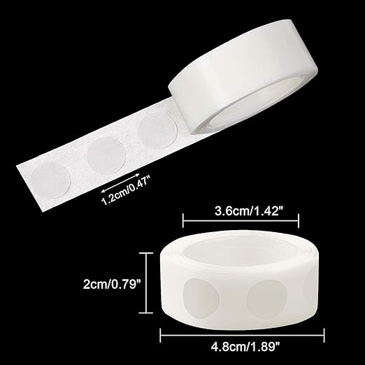 UPINS 800 Pcs Point Dots Balloon Glue Removable Adhesive Point Tape, 8 Rolls - Image 2