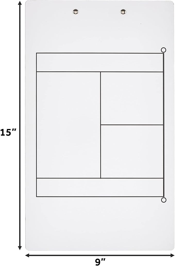Murray Sporting Goods Dry Erase Coaches Clipboard | Double-Sided Dry Erase White Board