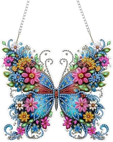 AIBOERL Diamond Art Kits for Adults, Butterfly Acrylic Hanging Suncatcher