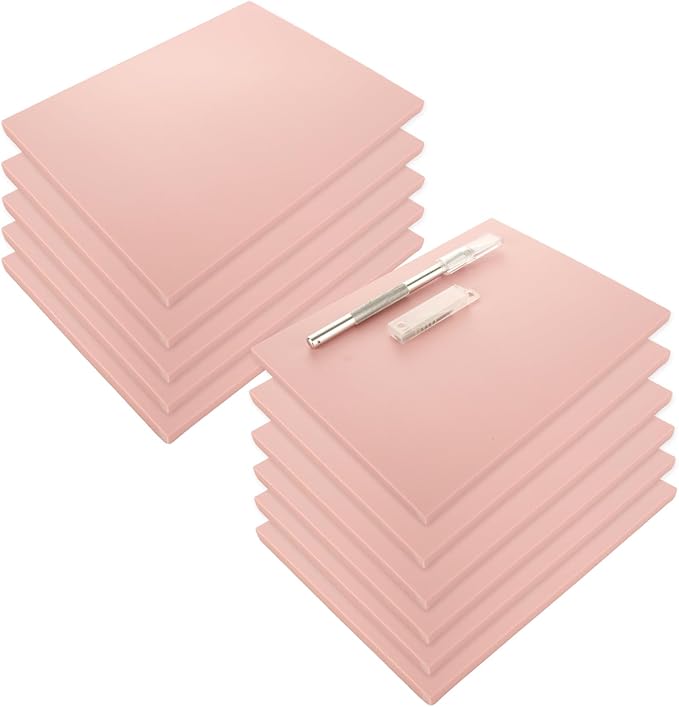 10 Pcs Linoleum Blocks for Printmaking 6 x 8 Inch by DIRBUY