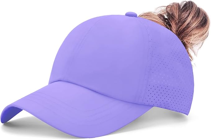 ZTL Women's High Ponytail Baseball Cap Performance Running Hat Quick Dry Mesh Sports Cap Unstructured Dad Trucker Hats