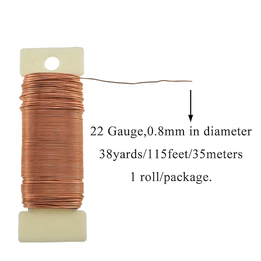 HAHIYO 22Gauge Rose Gold Floral Wire - Image 2