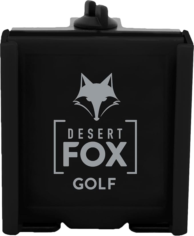DESERT FOX GOLF Phone Caddy – Adjustable Golf Cart Phone Holder with Secure Strap for Hands-Free GPS & Golf Apps – Universal Fit - Black