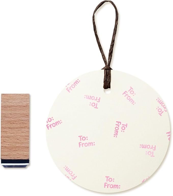 from to Rubber Stamp, 3/5 Inch Small Mini Stamp - Image 3