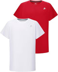 DEVOROPA Youth Boys Compression Shirt Long/Short Sleeve Football Baseball Undershirt Quick Dry Kids Sports Baselayer Crewneck