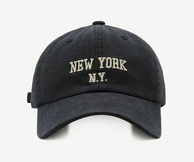 Top Baseball Caps for Women-Men Outdoor Baseball Hats New York Golf Sports Hat Curved-Brim UV Protection