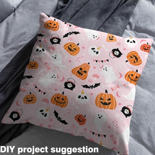 jejeloiu Happy Halloween Fabric by The Yard 1 Yard