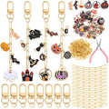 Tondiamo 266 Pcs Halloween Keychain Making Kit Bat DIY Keychain Craft Gift
