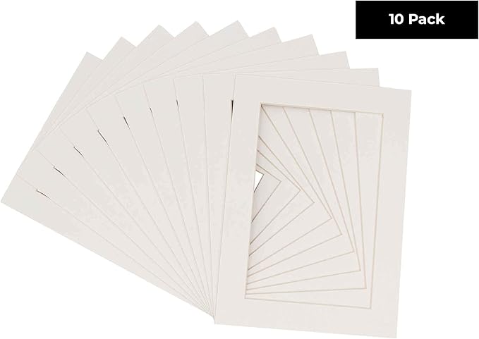 Pack of Ten Acid Free 8.5x11 Mats Bevel Cut - Image 2