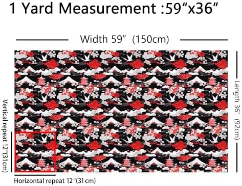 Erosebridal Crane Upholstery Fabric, 2 Yards