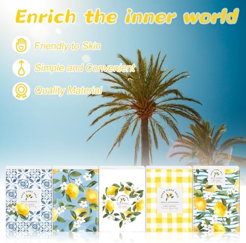 Outus 50 Pack Capri Lemons Party Favor, Travel Size Pocket Tissues