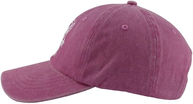 HHNLB Beach Hair Don’t Care Hat, Washed Cotton Adjustable Embroidered Baseball Cap