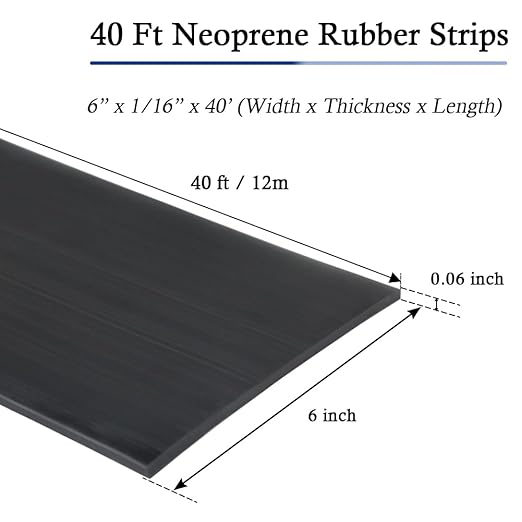 Neoprene Rubber Strips Self Adhesive Solid Rubber Sheets, Rolls & Strips - Image 6