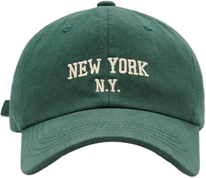 Top Baseball Caps for Women-Men Outdoor Baseball Hats New York Golf Sports Hat Curved-Brim UV Protection