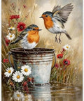 Cute Birds Paint by Number Adult, DIY Acrylic Painting Kits 16x20inch