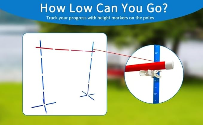 Limbo Game for Kids and Adults, Indoor/Outdoor Limbo Set Party Games Backyard - Image 2