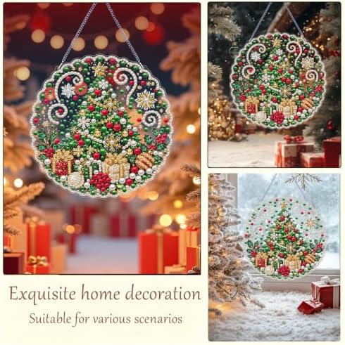 AIBOERL Pearl Diamond Art Kits for Adults, Acrylic Hanging Suncatcher