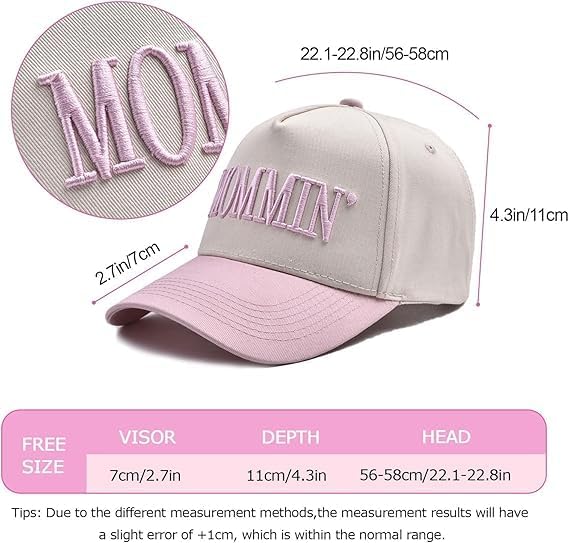 Women’s Mommin Trucker Hat – Vintage Two-Tone Ponytail Baseball Cap, Embroidered Adjustable Hat, Great Gift for Mom & Women