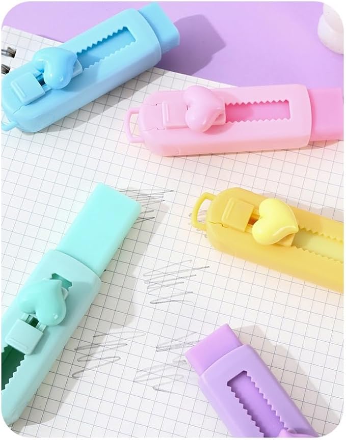 5 Pack Sliding Retractable Pencil Eraser - Image 6