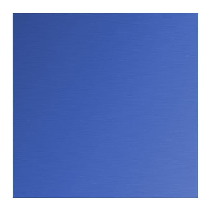 Anodized Aluminum Sheet Metal 12 x 12 x 1/32 Inch Blue Anodized Aluminum Metal by CKVIHAV