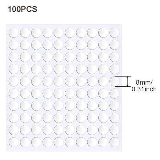 1000 Pcs False Tip Double Sided Adhesive Dots, 8mm/0.31" Pre-Cut Removable - Image 5