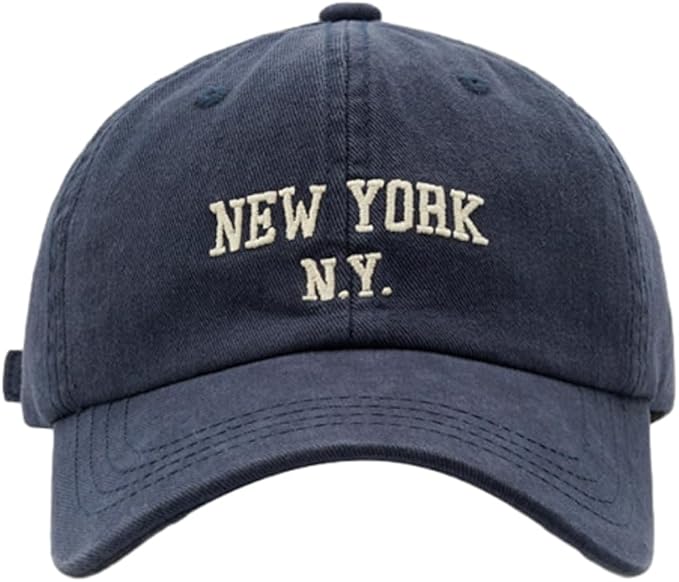 Top Baseball Caps for Women-Men Outdoor Baseball Hats New York Golf Sports Hat Curved-Brim UV Protection
