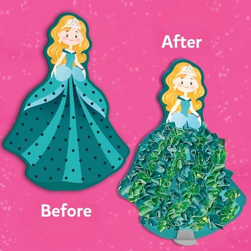 Skillmatics Poke-in Art – Magical Princesses, Wood Craft Kit, Gift for Kids