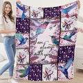 I Am Always with You Hummingbird Blankets Soft Warm Fleece Hummingbird Throw Blankets for Kids and Adults Hummingbird Gifts for Women and Girls