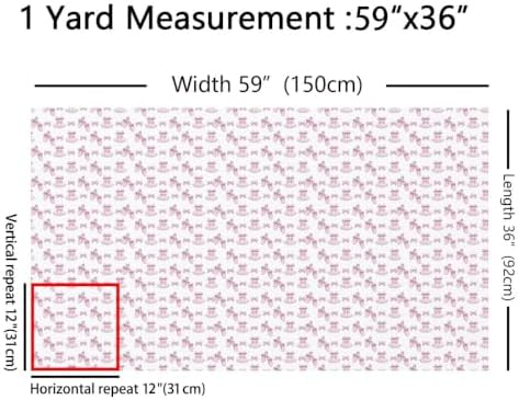 Girls Bow Upholstery Fabric for Chairs | Ribbon Bowknot Ballet Skirt Fabric by The Yard 109"x63", Ballerina Toe Shoe Kawaii Little Ballet Princess Outdoor Fabric