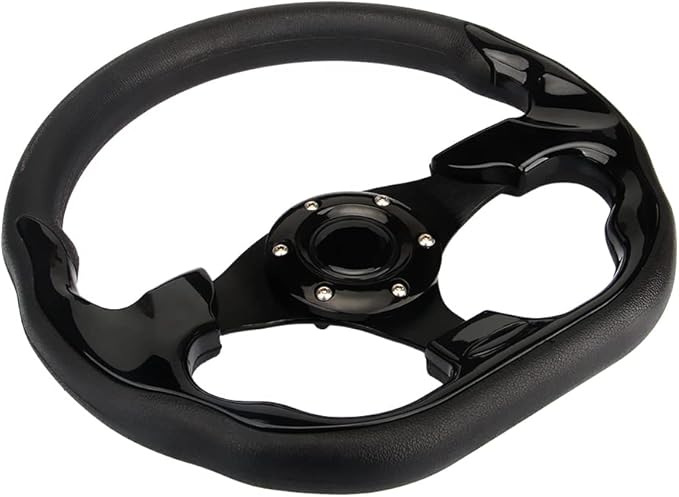D Shape Style Golf Cart Steering Wheel Universal Design for Club Car Ds and Precedent EZGO RXV & TXT, Yamaha Golf Cart Steering Wheel