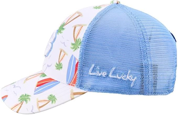 Black Clover Island Luck 36 Unisex Mesh Snapback Hat, Adjustable Black Mesh Baseball Cap